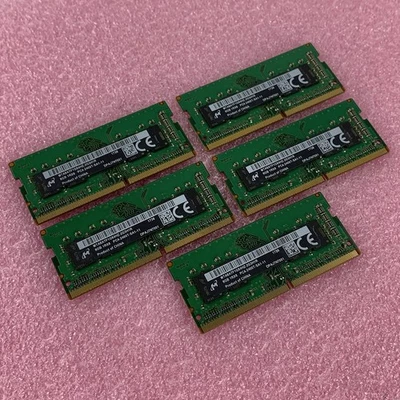 Micron 8 GB 1x8GB DDR4 2400MHz Laptop RAM Memory PC4-2400T-SA1-11 Lot of 5x - Image 1 of 4