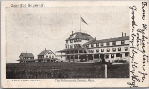 Vintage 1905 DENNIS Massachusetts Postcard "CAPE COD SOUVENIR" Nobscussett Hotel - Picture 1 of 2