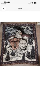 Tapestry Wolf Eagle Tiger - Picture 1 of 6