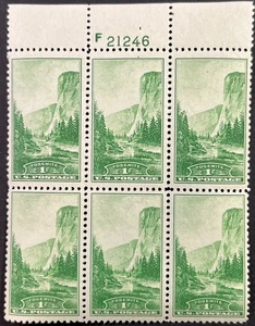 U.S. Scott #740, Upper P.B. of 6, Yosemite, California Issue, MNH, Very Fine - Picture 1 of 2
