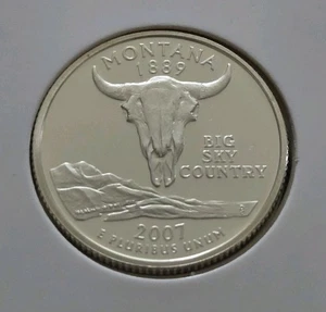 2007 S Montana Proof 90% SILVER State Quarter Deep Cameo US Coin - Picture 1 of 2