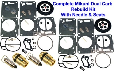 Yamaha Dual Mikuni Carburetor Rebuild Kit & Needle/Seat Super Jet  GP XL 700 760 - Image 1 of 4