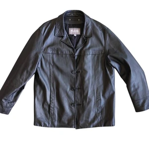 Abrigo aislante chaqueta de cuero negro talla grande Wilsons Leather M Julian para hombre - Imagen 1 de 6