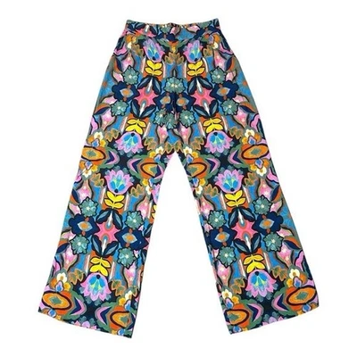 Philosophy Wide Leg Pants Flowy Floral Print Rayon Boho Beach Vacation Size SP - Image 1 of 4