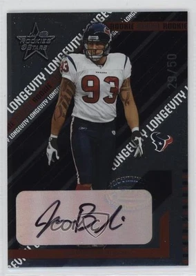 2004 Leaf Rookies & Stars Rookie Longevity Parallel /50 Jason Babin #223 controle remoto automático - Imagem 1 de 2