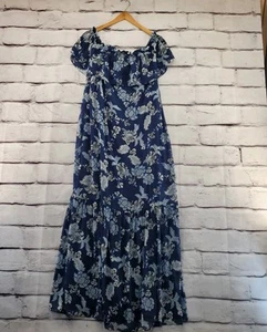 LAUREN RALPH LAUREN Shift Dress 12 Rear Zip Chiffon Overlay Maxi Sleeveless - Picture 1 of 9