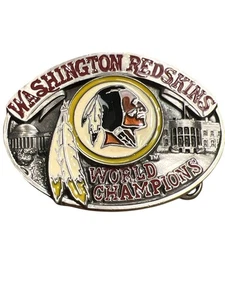 Washington Redskins world champ belt buckle number 5072 of 10,000 pewter 1988 - Picture 1 of 11