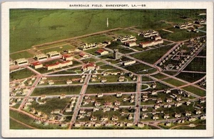 c1940s SHREVEPORT, Louisiana Postkarte BARKSDALE FIELD Air Force Base Kropp Linen - Bild 1 von 2