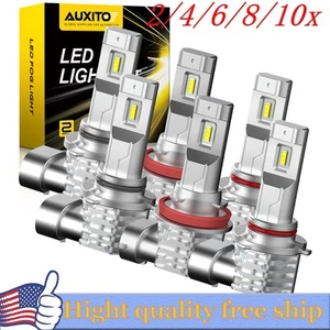 9005 9006 H11 LED Combo Headlight High Low Beam Bulb White Fog Light Kit 12/6X - Picture 1 of 19