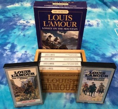 Louis L'amour Cassettes / Lot of 10 Audio Short Stories & Lonely on the Mountain - Image 1 of 4