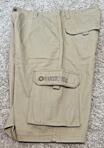 Southpole Cargo Shorts Men’s 36 Khaki Baggy Y2K Streetwear Authentic Logo Pocket - Picture 1 of 9