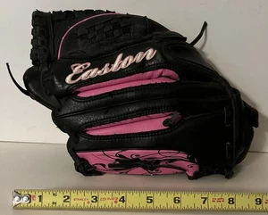 Easton FPT12 Mädchen 12" Baseball Softball Handschuh pink/schwarz Leder linke Hand RHT - Bild 1 von 24