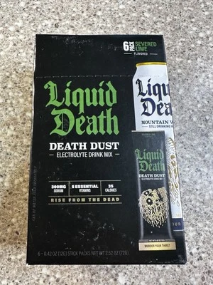 Liquid Death Electrolyte Drink Mix Death Dust Lime 6 .42 Oz Packets - Image 1 of 4