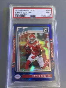 2024 Panini Donruss Optic - Rated Rookie Xavier Worthy #300 Blue Hyper Prizm... - Foto 1 di 2