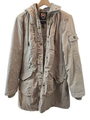 1 Parka Madison Expedition para mujer color tostado aislado con capucha ribete de piel sintética talla XL Foto 1 de 4