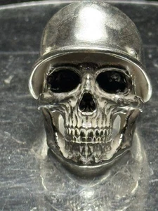 SZ 11 Skull Ring 925 (Legitimately) Sterling Silver 24 Grams - Picture 1 of 5