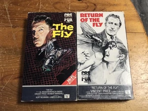 The Fly & Return OtThe Fly Vhs Tapes. VGC. Vincent Price Classic Sci-Fi Horror - Imagen 1 de 9