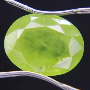 6.45 Ct Untreated Natural Sphene/Titanite Loose Gemstones Oval Cut Certified - Picture 1 of 5
