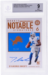 2020 Panini Encased D'Andre Swift Rookie Notable Auto #RNSDS /50 BGS 9/10 RC - Picture 1 of 2