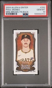 2024 TOPPS ALLEN & GINTER 282 PAUL SKENES MINI-BROOKLYN BACK/25 PSA 1 - Imagen 1 de 2