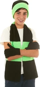 Polar Wear Boys Knit Hat, Scarf and Gloves Set - Black/Lime - Picture 1 of 1