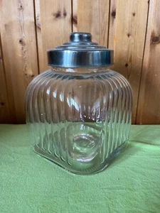 Vorratsglas 6L mit Deckel aus Metall Glasbehälter Vorratsgefäß Keksdose Glas - Bild 1 von 6