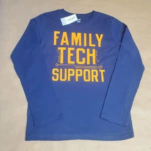 Carter's Family Tech Support Tee Size 10/12 Navy - Picture 1 of 5