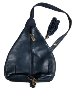 TIGNANELLO SUPER SOFT NAVY BLUE SLINGBACK BAG - Picture 1 of 7