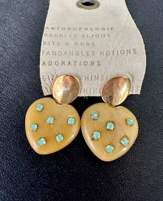 Pendientes corazones de piedra Anthropologie Foto 1 de 3
