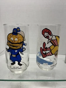 Vintage 1977 Collectors Series Big Mac And McDonald Land Drinking Glass Set Of 2 - Picture 1 of 10
