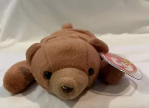 RARO - TY Beanie Baby - CUBBIE orso marrone con protezione etichetta appesa - pellet PVC 1993 - Foto 1 di 8