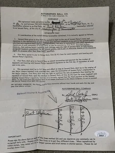 BERT BLYLEVEN TWICE SIGNED 1970 AUTOGRAPH BALL COMPANY CONTRACT w/JSA - Picture 1 of 3