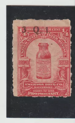 Scott # RS280 Precancel 3Q1 Private Die Medicine Emerson Drug Hyphen Perf 7 MNG - Image 1 of 4