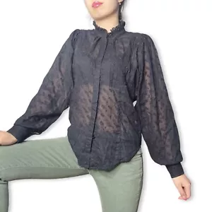 Isabel Marant Étoile Eyelet Lace Puffsleeve Blouse Size 34 - Picture 1 of 22