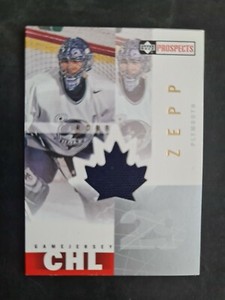 2000-01 UD CHL Prospects Game Jersey #RZ Rob Zepp 