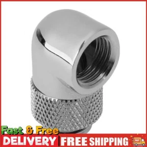 Adaptateur de tube G1/4 pouces connecteur de tuyau rotatif 90 degrés pour système de refroidissement par eau PC - Photo 1/8