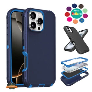For Apple iPhone 16 Plus (6.7") 3-Layer Protection Shockproof Rugged Case Cover - Picture 1 of 33