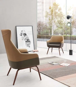 Sillón orejero de diseño comedor sillón reclinable relax tapizado silla sillón - Imagen 1 de 2