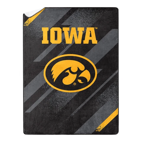 Northwest NCAA Iowa Hawkeyes Silk Touch Sherpa Throw Blanket, 60"X80" Cover