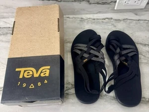 NWT Teva Women's Voya Strappy Sandals Black Size 10 - Picture 1 of 9