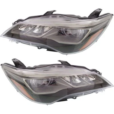 FITS TOYOTA CAMRY SE 2015-2017 LED HEADLIGHTS HEAD LAMPS LIGHTS BLACKED OUT PAIR - Изображение 1 из 3