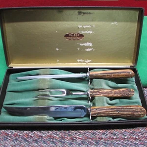Ka Bar Master Cutlers Union Cutlery Co.   Schnitzset / Hirschhorngriffe - Bild 1 von 9