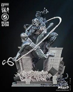 3D Resin Printed Spider-Man vs. Venom Diorama Model Kit Unpainted & Unassembled - Picture 1 of 23