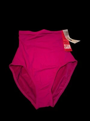 Spanx Core Cintura Alta Modeladora Swim Bottom Tamanho 8 Berry NWT Controle de Barriga Emagrecimento - Imagem 1 de 4