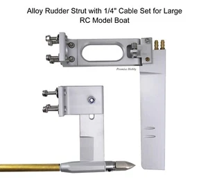 Alloy Dual Water Pickup Rudder Strut 1/4" Cable Shaft for RC Model Boat - Picture 1 of 14