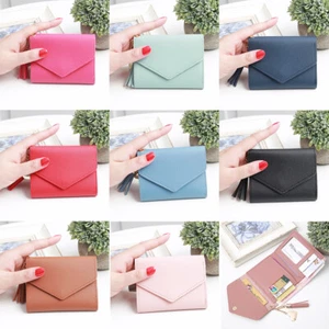Women's Mini Wallet Small Leather Clutch Card Holder Money Pocket Handbag Gift - Picture 1 of 19