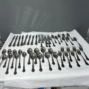 WM A. Rogers President Premier Stainless Oneida LTD 47 pezzi vintage 5a - Foto 1 di 7