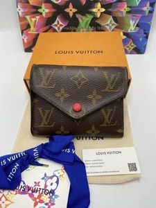 Good Condition Louis Vuitton Tri fold Wallet Portefeuille Victorine Monogram Fro - Picture 1 of 11