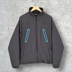 Vintage Nike TN Jacke Herren Größe Medium grau durchgehender Reißverschluss Tech Zip Y2K Daumenlöcher - Bild 1 von 16