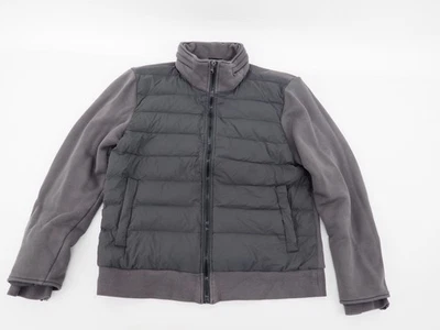 James Perse Y/Osemite Men's 3/ Large Gray Mixed Media Down Zip Sweater Jacket  - Image 1 of 4